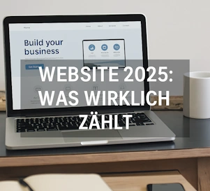 Laptop mit Website und dem Titel des Blogartikels
