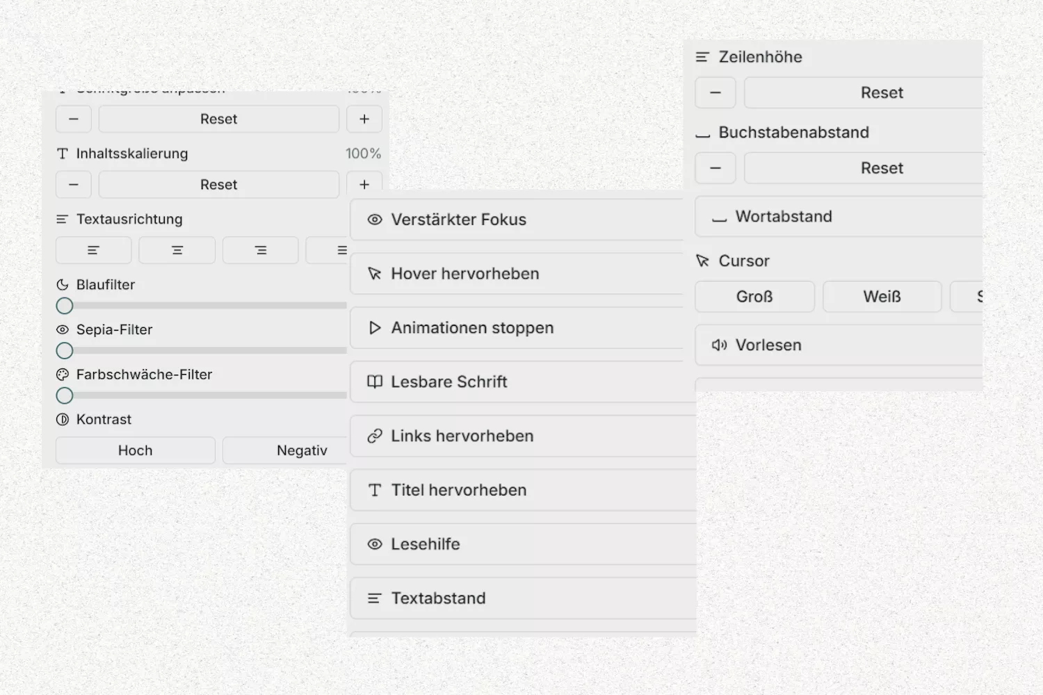 Accessify-Funktionen