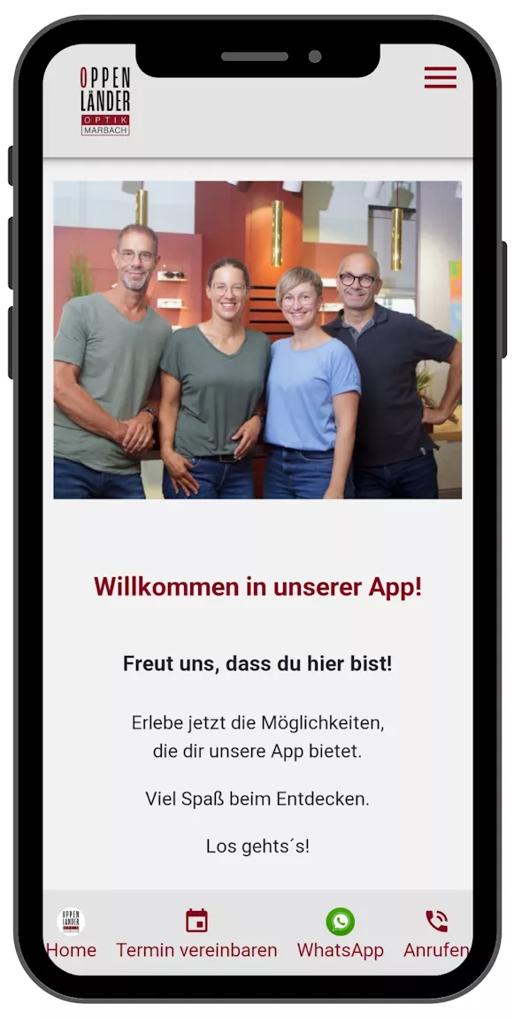 Smartphone App Beispiel Optiker