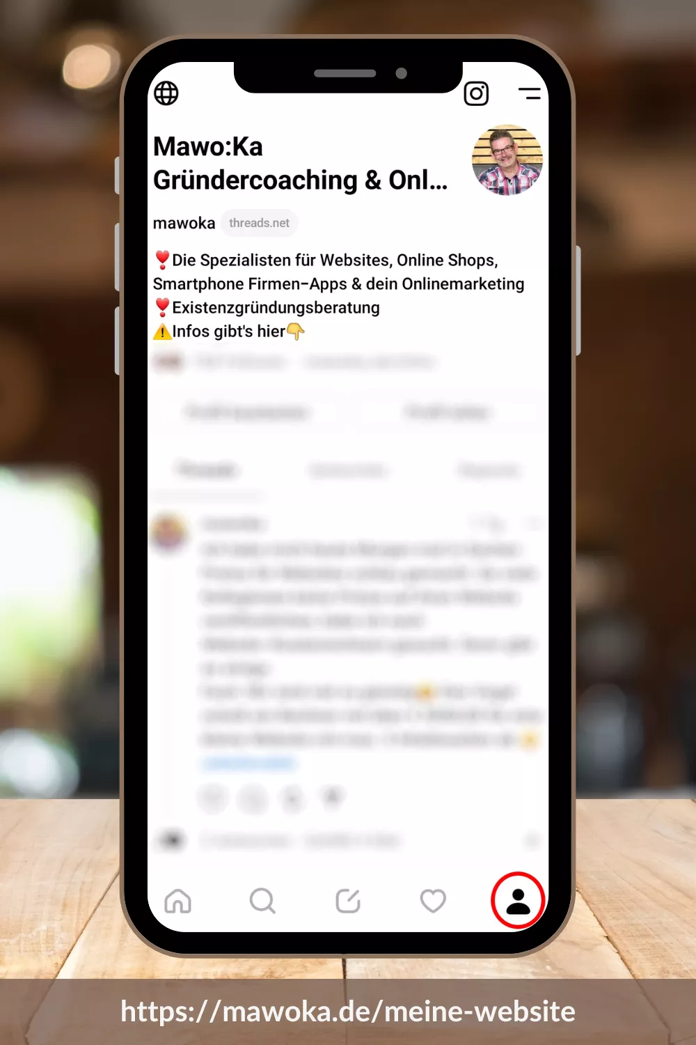 Mawoka-Profil bei Instagram Threads