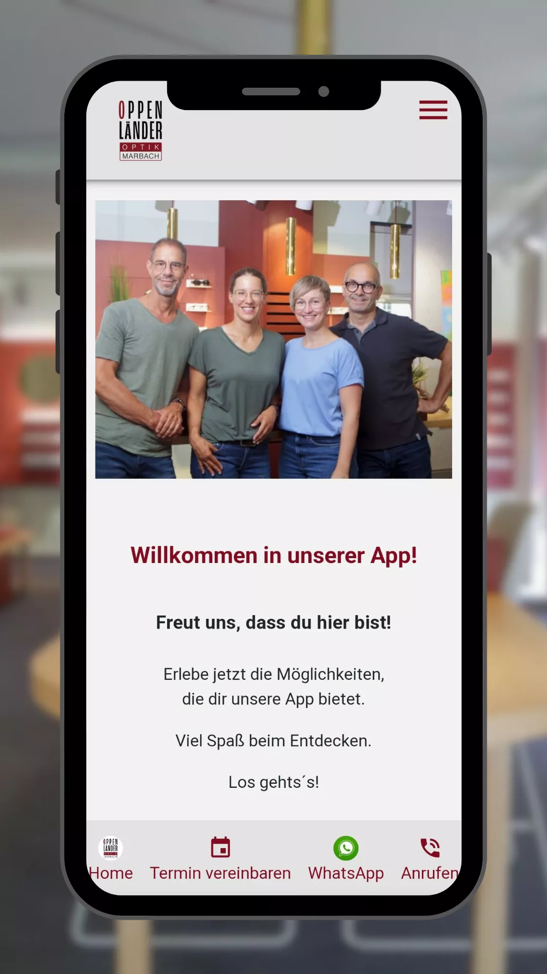 Smartphone Firmen-AppShop Oppenländer Optik